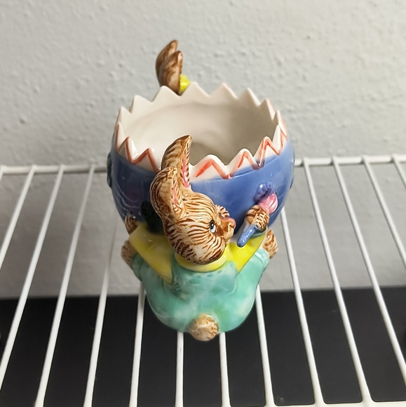 Easter Bunny Candy Nut Dish Ceramic - Picture 3 of 8